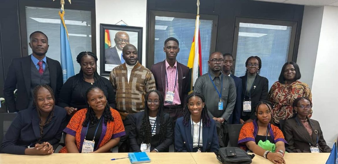 British International School’s MUN Delegation at the Ghana Mission in New York